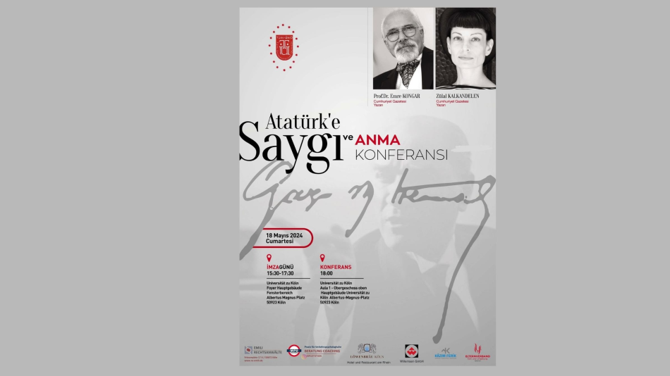                                                                                 PROF.DR.EMRE KONGAR VE ZÜLAL KALKANDELEN İLE ATATÜRK'E SAYGI VE ANMA KONFERANSI!
                                                                                