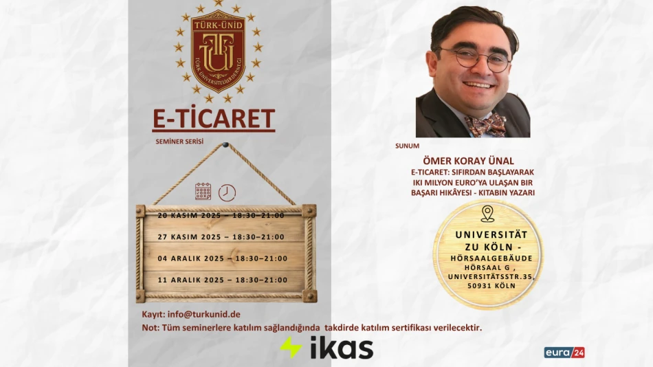Ekim ve Aralık'ta Köln Üniversitesi’nde E-Ticaret Semineri Veriyoruz!