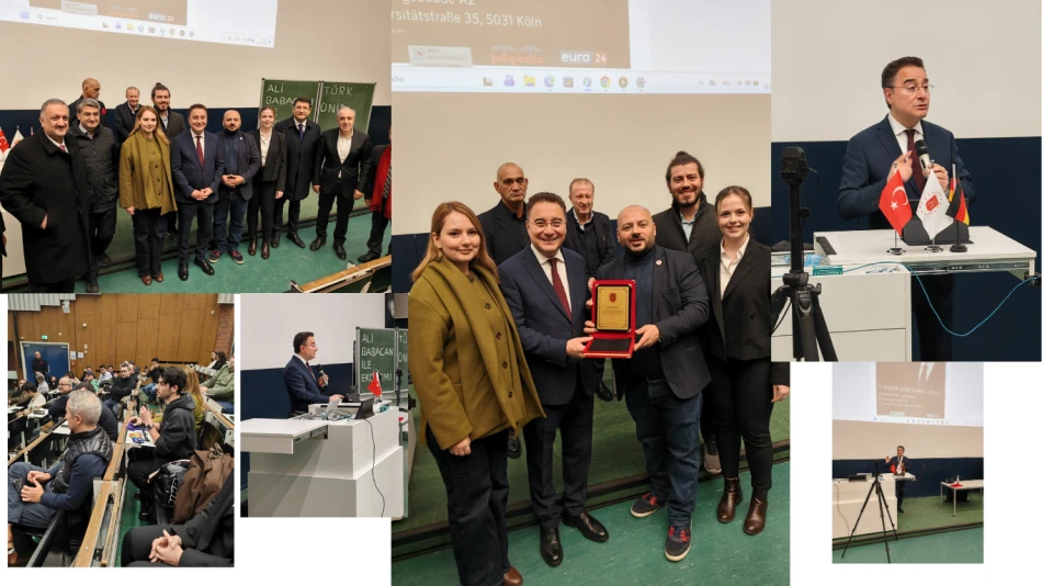 Köln Üniversitesi’nde Ali Babacan Ekonomi ve Hukuk Gündemini Değerlendirdi
